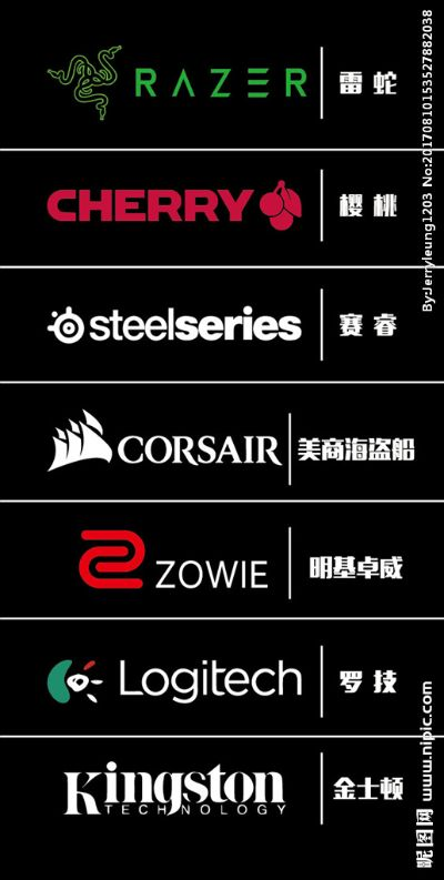 20个好看的电脑外设品牌logo，精美设计让你的电脑更加时尚与个性。